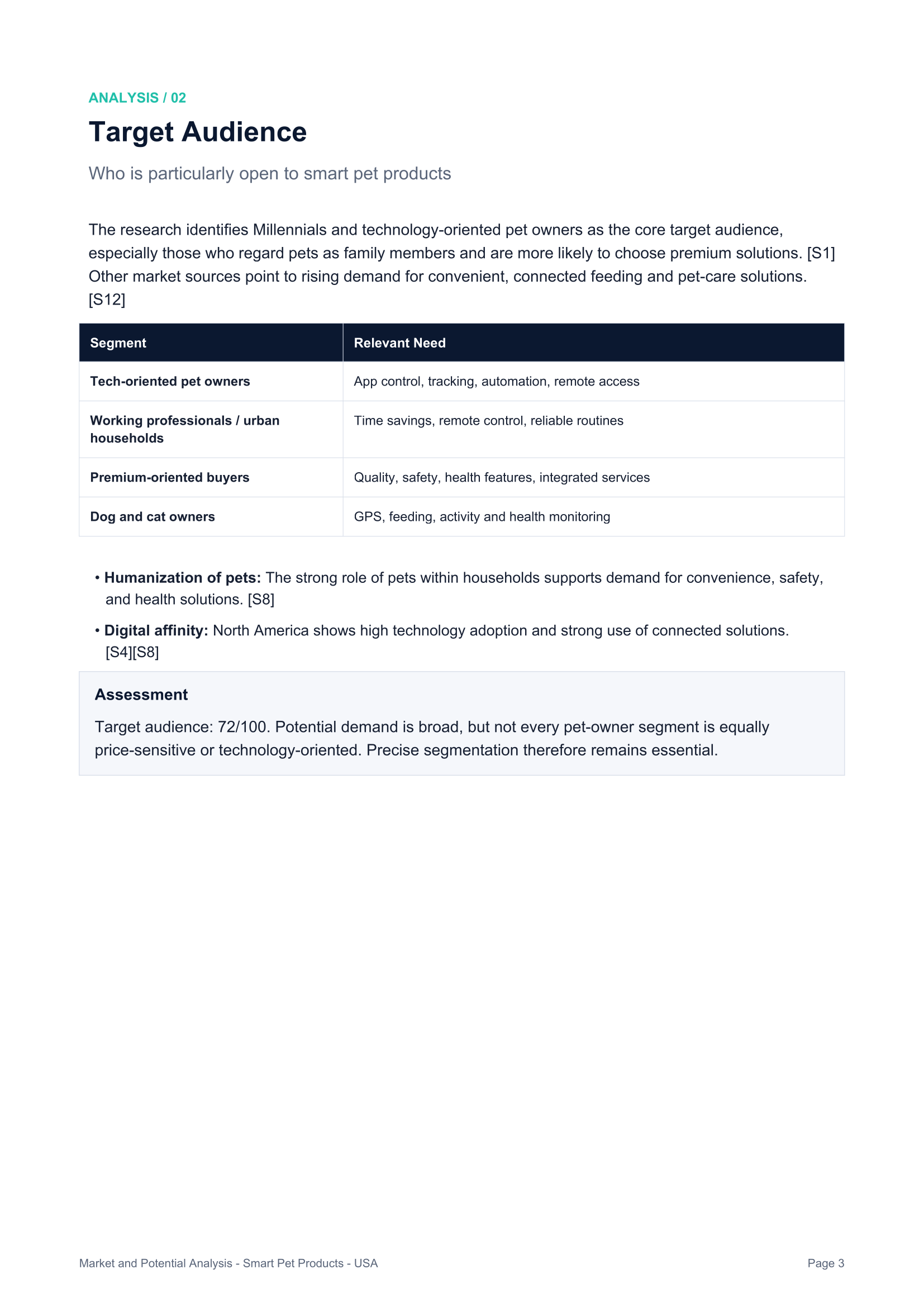 Market & Potential Analysis — page 3