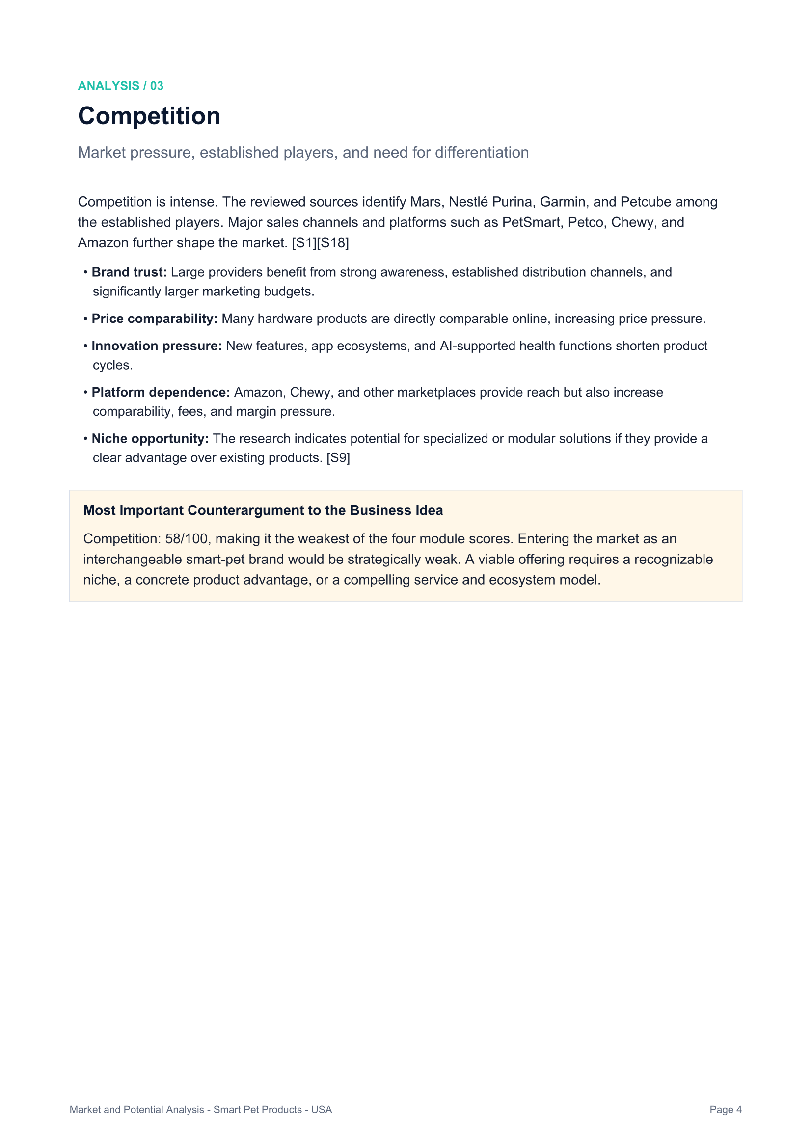 Market & Potential Analysis — page 4