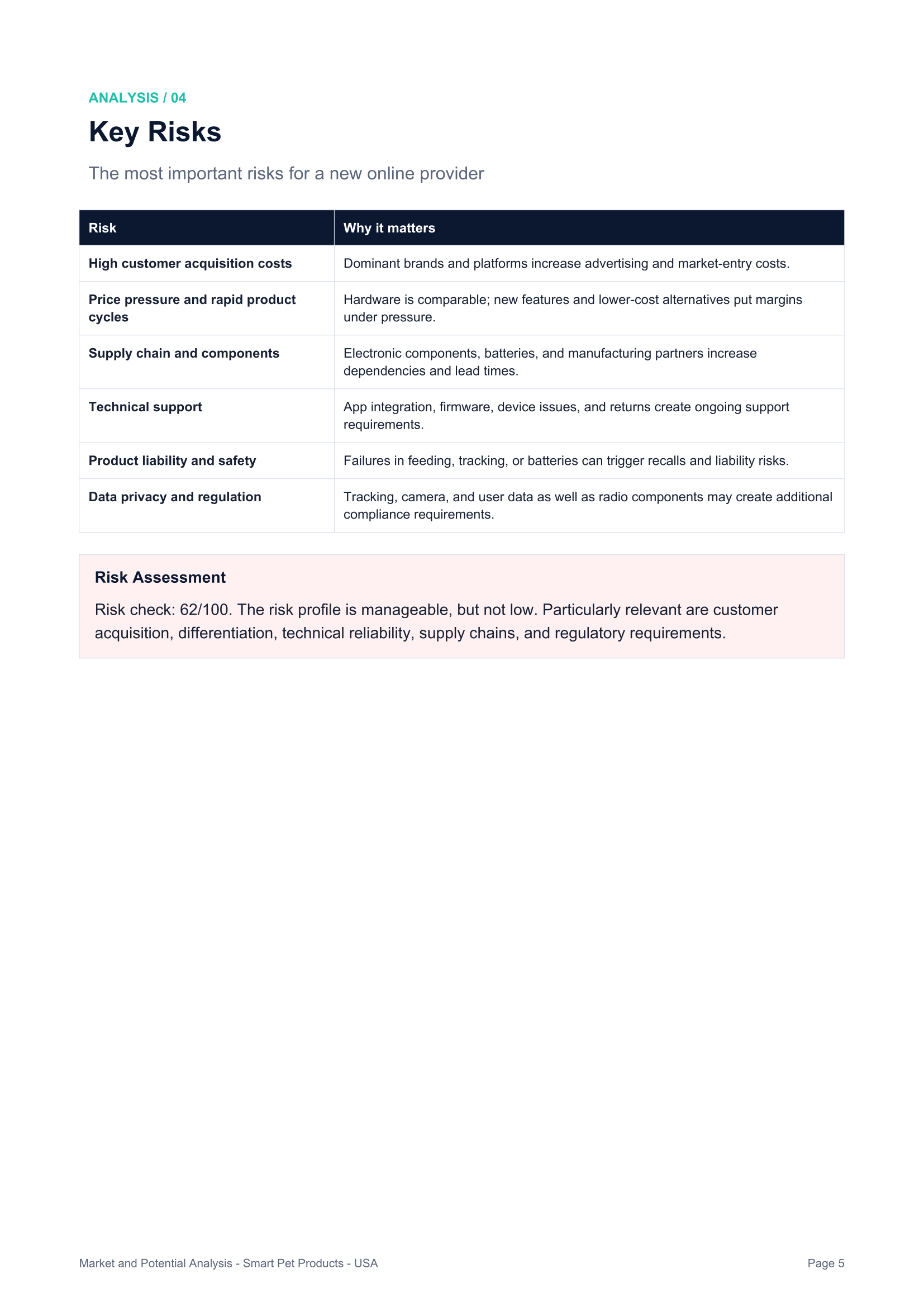 Market & Potential Analysis — page 5