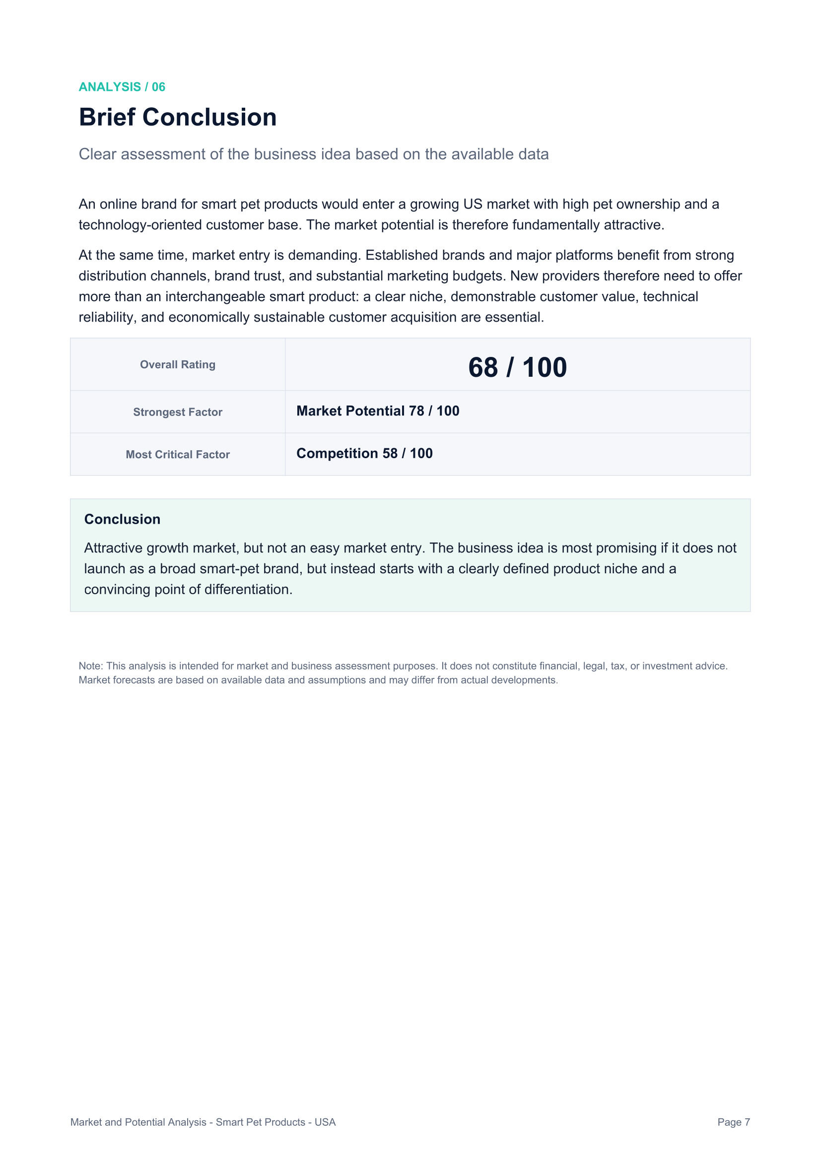Market & Potential Analysis — page 7
