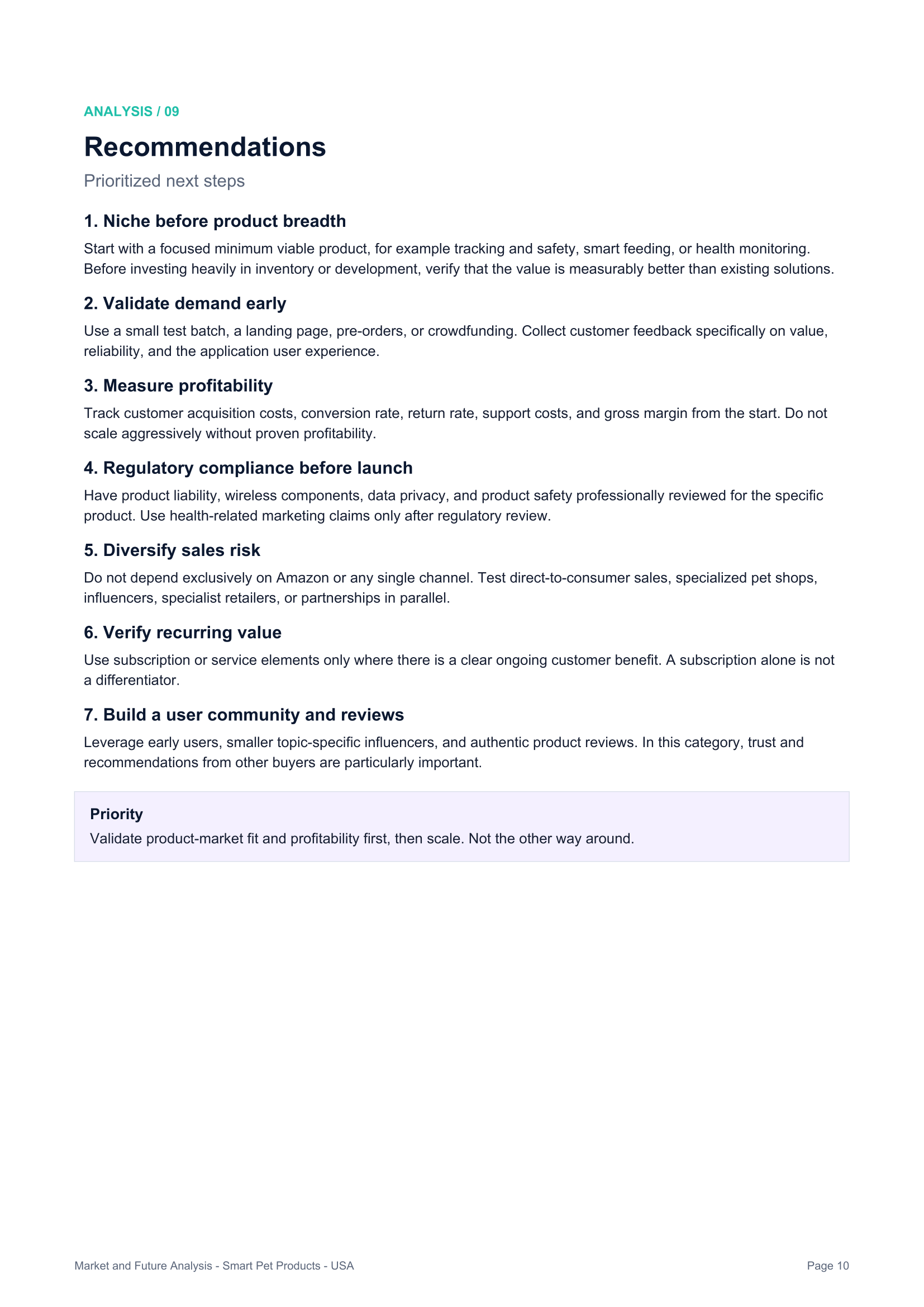Market & Future Analysis — page 10
