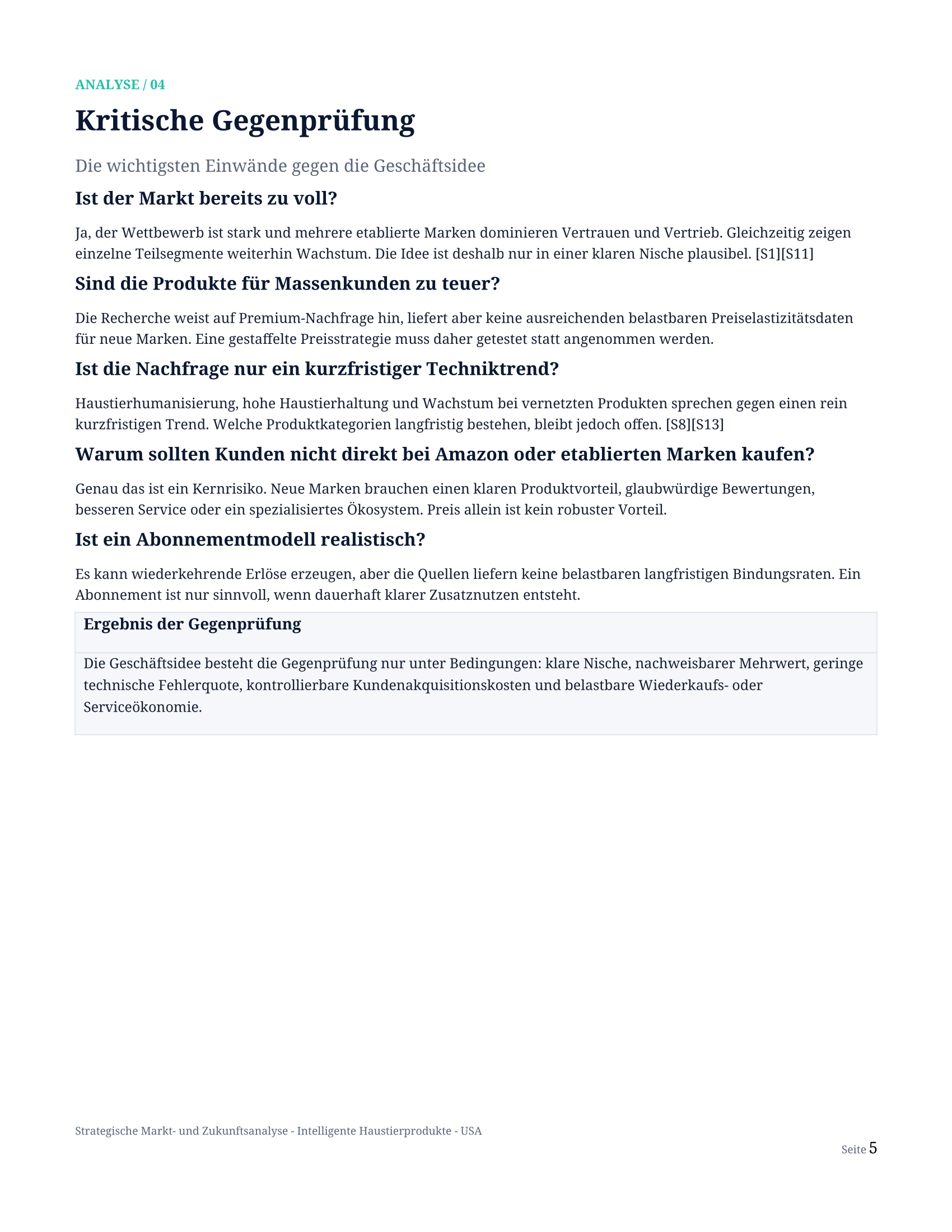 Strategische Markt- und Zukunftsanalyse — Seite 5